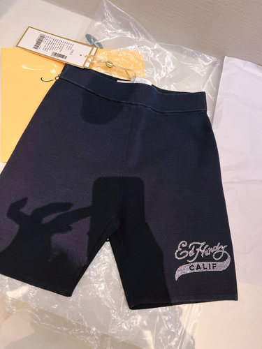 ed中裤常规棉水钻骑行打底裤