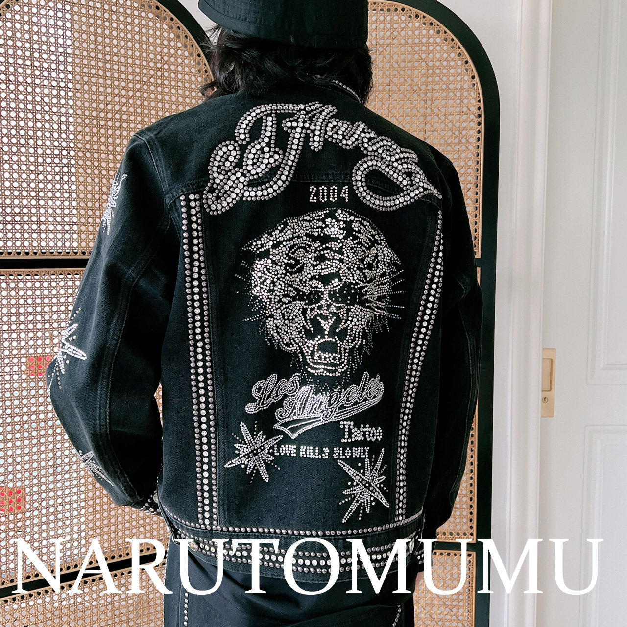 小姐姐全球购ED HARDY 烟花水钻 铆钉虎头 牛仔外套 男款24冬Z045