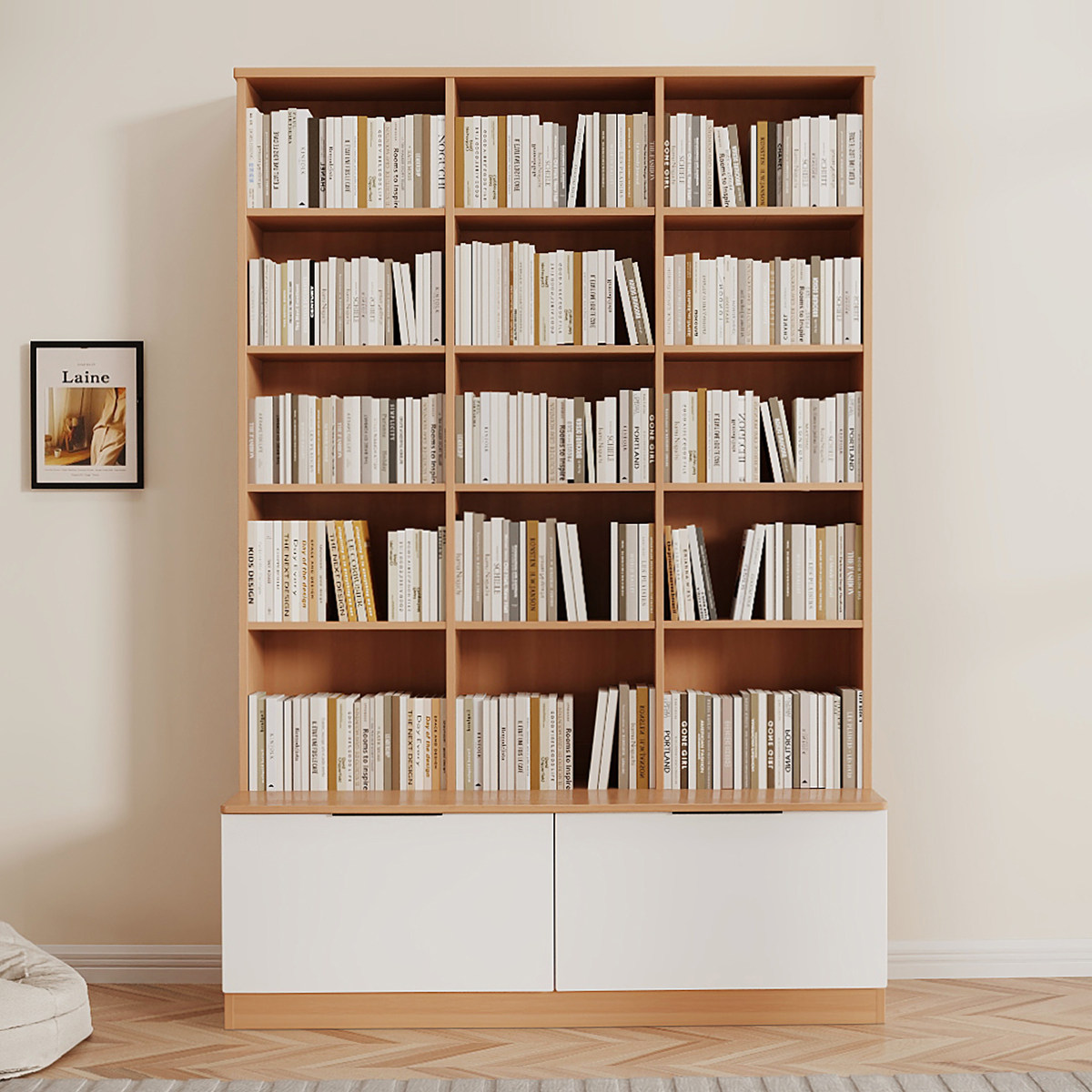 实木书架儿童书柜落地置物架展示柜学生书架简约书房网红书柜