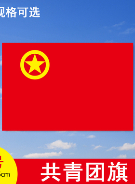 【多规格】一面起订 4号标准款 1号2号3号5号中国共青团四号团旗144*96cm旗帜定做定制公司旗队旗彩旗标志旗