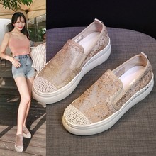 套脚懒人渔夫鞋女2025夏季网面透气女鞋乐福鞋一脚蹬网鞋薄款单鞋