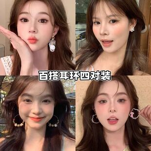 皎贝金曳~白色贝壳流苏耳环女2025新爆款高级感度假风耳钉耳饰夏