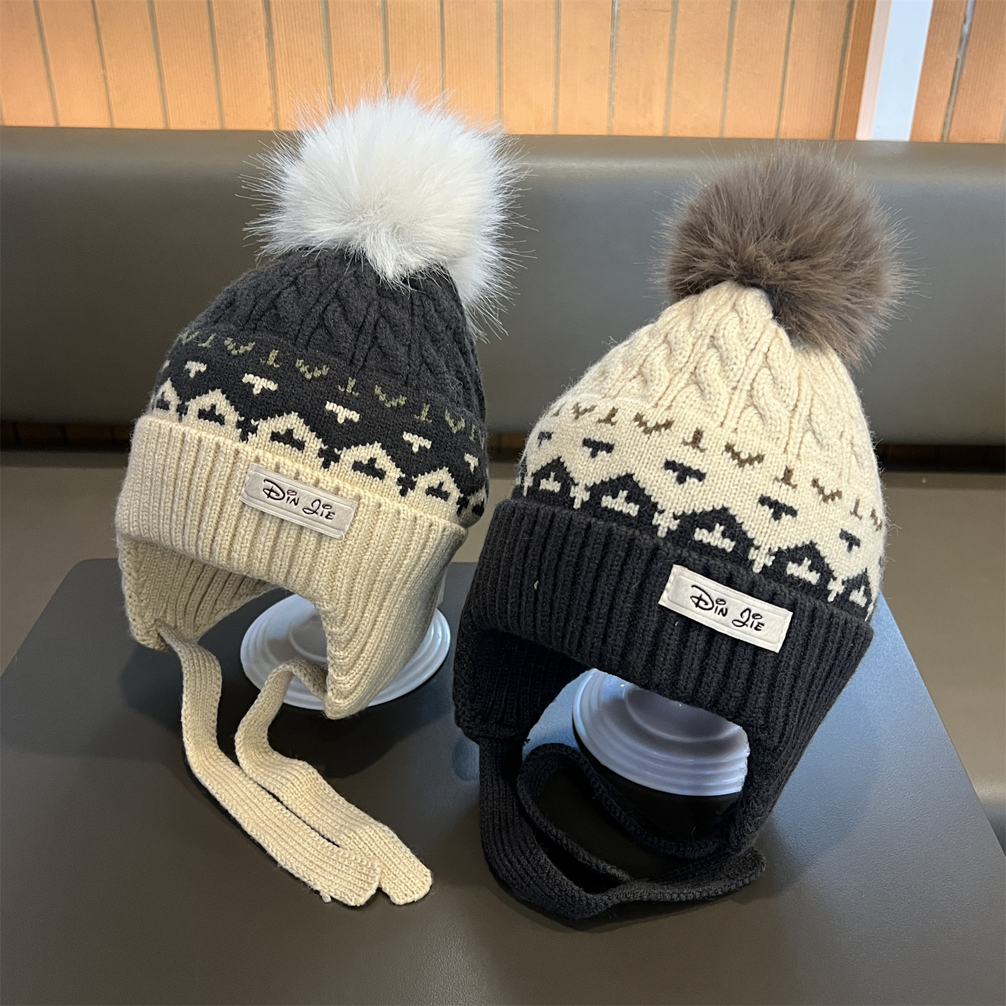 儿童帽子秋冬季保暖加厚针织护耳