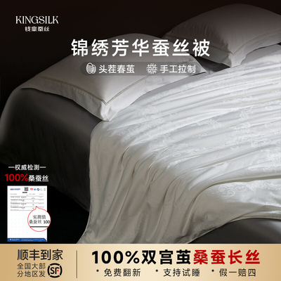 钱皇蚕丝被100双宫茧桑蚕丝被子