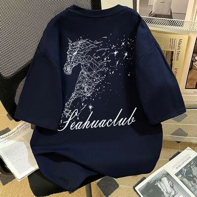 男女童酷帅国潮风短袖T恤中大童2026夏季新款设计感纯棉半袖上衣