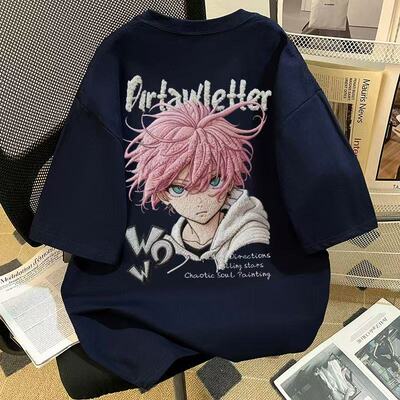 男童潮流新款防刺绣印花短袖T恤夏季中大儿童男孩纯棉半袖上衣服