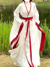 汉服女古装襦裙成人2025新款原创古风魏晋风直裾战国袍初中生女款