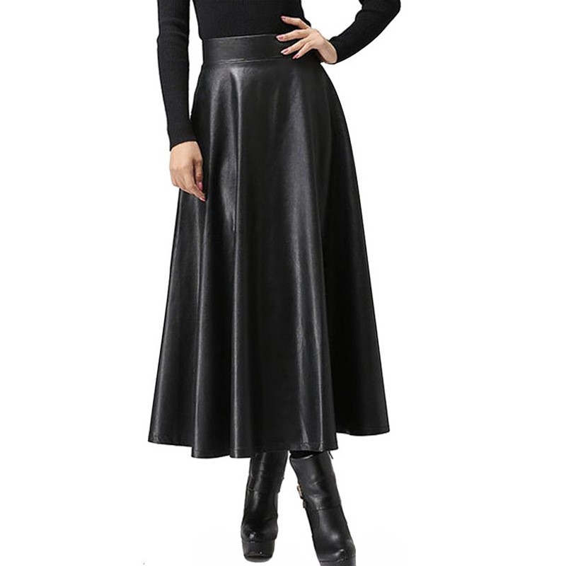 Women 's High Waist Pu Leather Pleated Skirt Pleated skirtin the Women's clothing/Boutique , Skirts  category - from Buy2taobao.com to provide professional Taobao agent buy service