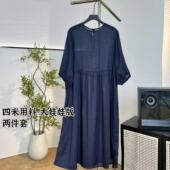 WQ571 长104 美林&高级文艺感显年轻&七分袖 &两件套&可机洗