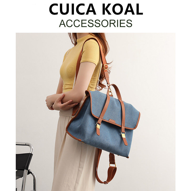 卢昱晓同款大容量通勤公文包牛仔单肩包包女2026新款手提双肩背包,箱包皮具/热销女包/男包,双肩背包,淘宝优惠券,粉丝福利购,淘宝优惠卷
