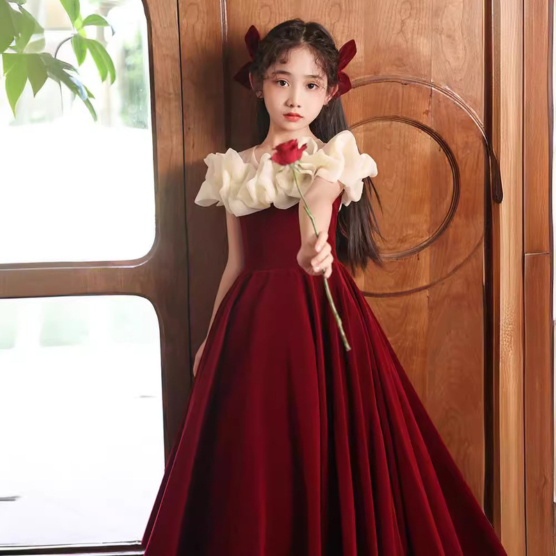 店长推荐儿童礼服婚礼花童小女孩生日宴女童公主裙主持钢琴演出服
