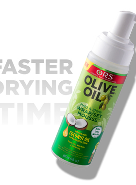 Olive Oil ORS Wrap Mousse Hold Shine Defines Curls 泡沫发蜡