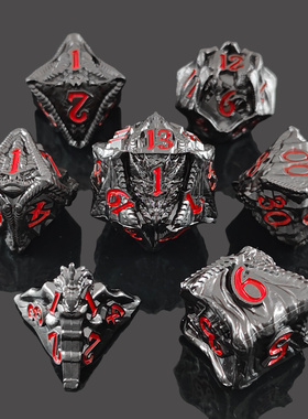 DND金属COC跑团骰子龙与地下城多面RPG色子dice克苏鲁d20桌游游戏