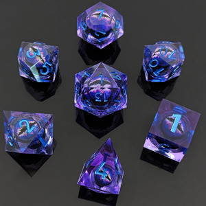 树脂COC跑团骰子套装DND桌游克苏鲁多面体色子TRPG龙与地下城dice