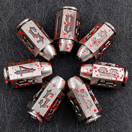 D6子弹跑团骰子套装金属工艺品dice多面数字游戏色子克苏鲁桌游