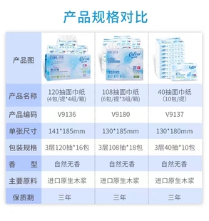 柔纸巾整箱云柔巾120抽16包专用抽纸 可心柔V9婴儿柔纸巾宝宝保湿