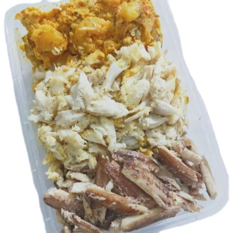 新鲜现拆速冻蟹肉膏三色500