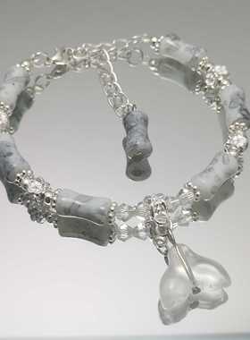 竹节手串竹节琉璃手链原创设计