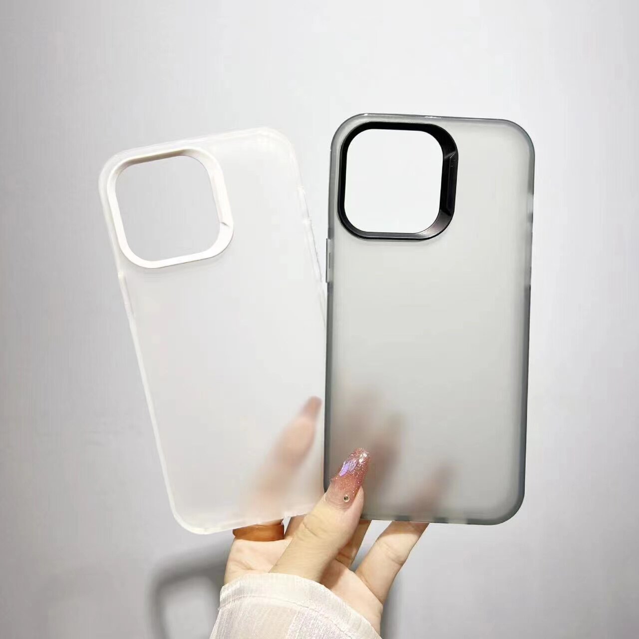 大框简约苹果13/11手机壳适用iPhone15/12/14/7/8p新款磨砂耐脏