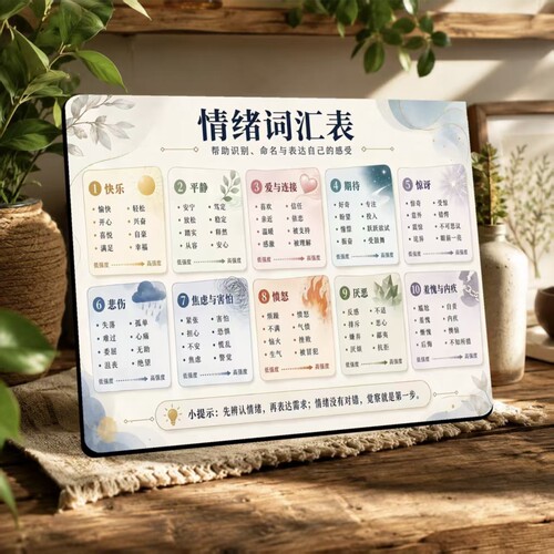 情绪词汇表相框治愈挂画