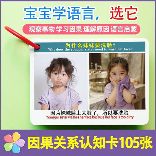 幼儿认知卡情绪因果早教学说话
