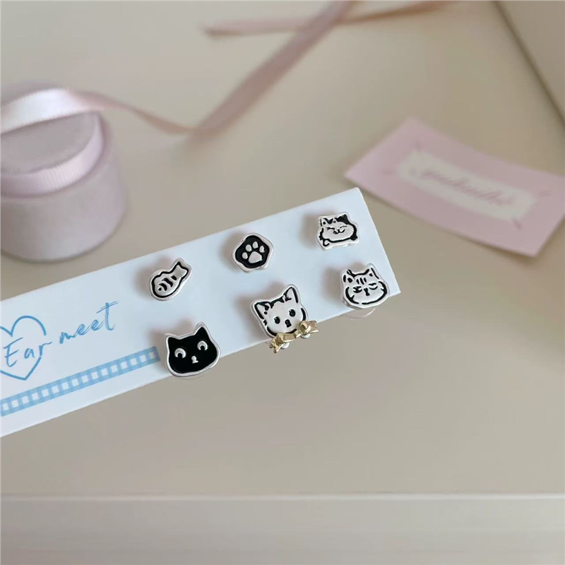 涂鸦描线猫咪耳钉合集女ins小众设计新奇耳环轻奢高级感百搭耳饰,饰品/流行首饰/时尚饰品新,耳钉,淘宝优惠券,粉丝福利购,淘宝优惠卷