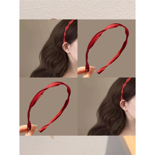 韩系螺旋细边发箍高级感压发洗脸头箍女2025新款简约外出发卡头饰