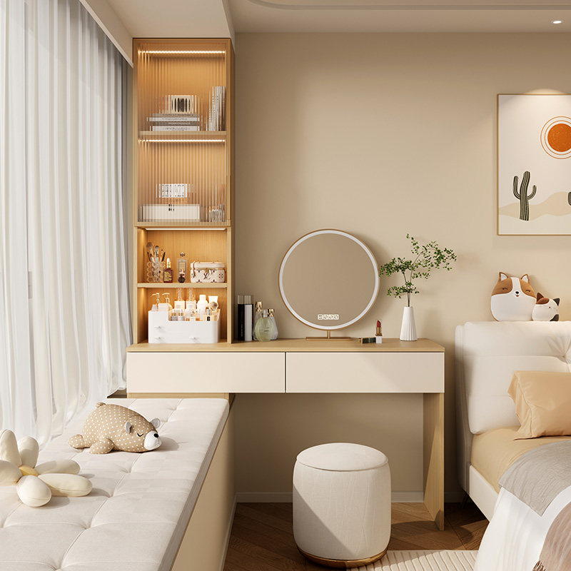 原木风定制卧室飘窗柜梳妆台飘窗空间改造阳台收纳柜子定制储物柜,住宅家具,飘窗柜,淘宝优惠券,粉丝福利购,淘宝优惠卷