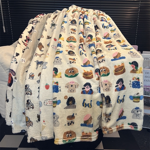 高个子加长版可爱卡通睡裤女加绒加厚珊瑚绒秋冬季宽松款家居裤子