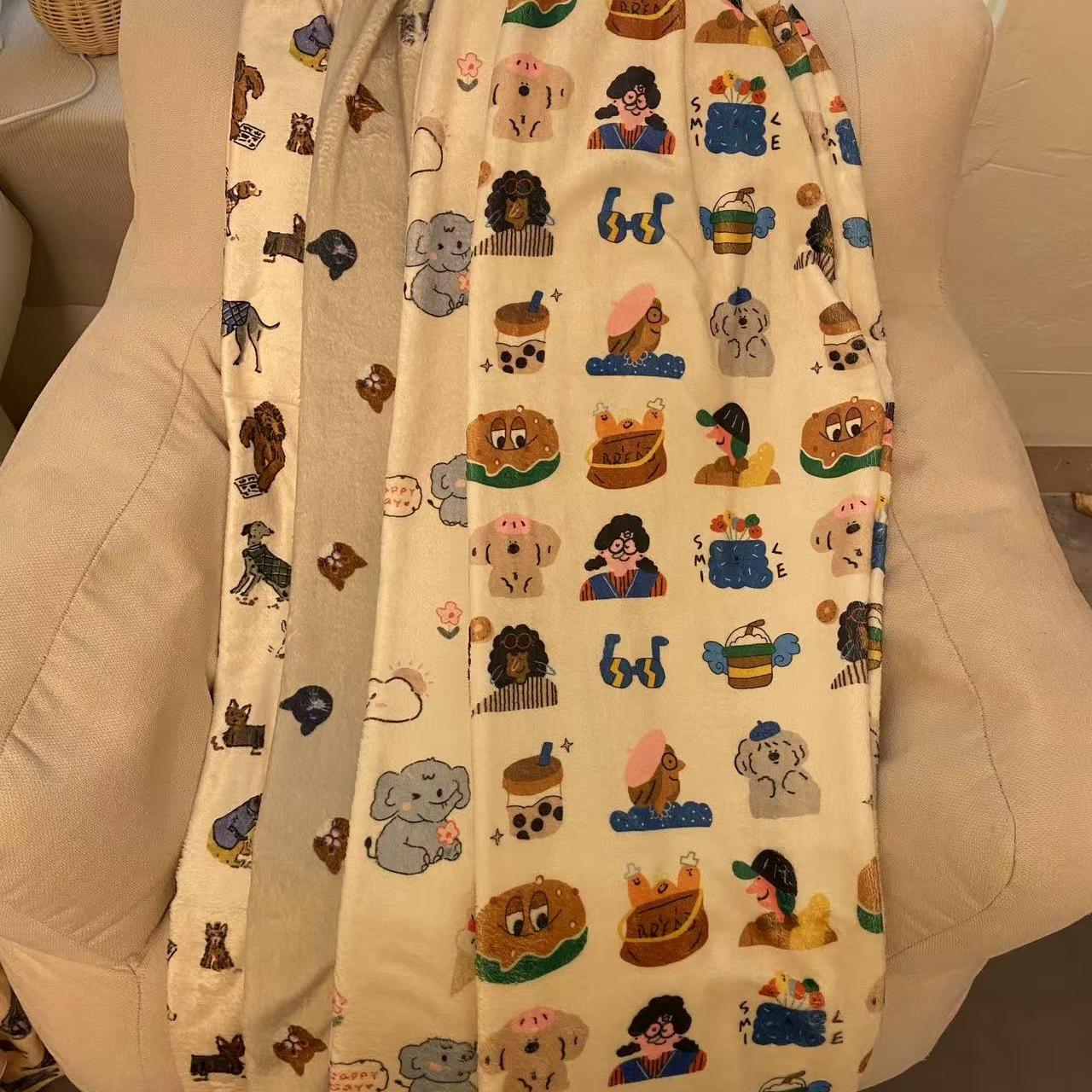 高个子加长版睡裤女法兰珊瑚绒秋冬季宽松学生卡通遛弯家居长裤子