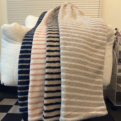 高个子加长版软糯条纹珊瑚绒睡裤女秋冬加厚保暖家居裤舒适长裤子