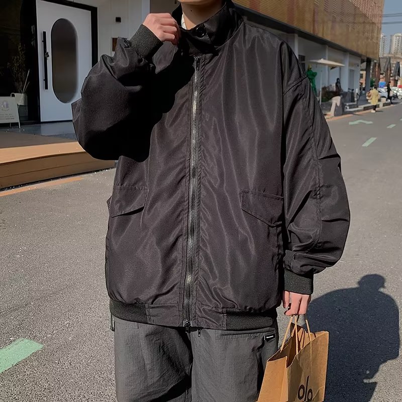 1516-3-633-P65潮牌复古夹克男ins春秋棒球服宽松情侣bf百搭外套,男装夹克,星座1516-3