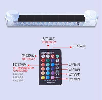 汽车太阳能装饰灯LED爆闪震动感应模拟报警器防盗灯警示车内闪灯