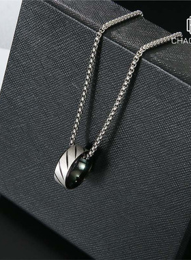 钛钢吊坠项链男款嘻哈小众不掉色男生配饰高级感百搭个性潮流