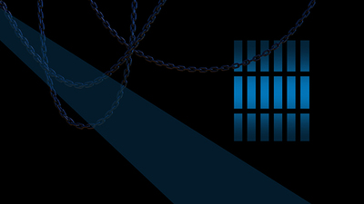 监狱牢房黑暗光束窗户铁链链条阴暗高清LED大屏幕舞台背景静态图