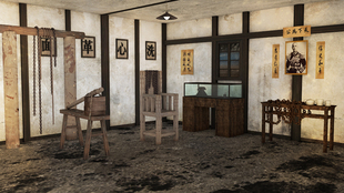 渣滓洞白公馆刑讯室犯人关押铁链审洗心革面天下为公蒋介石图片