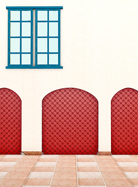 欧式房间室内空房间落地窗微信小房子高清LED大屏幕舞台背景图片