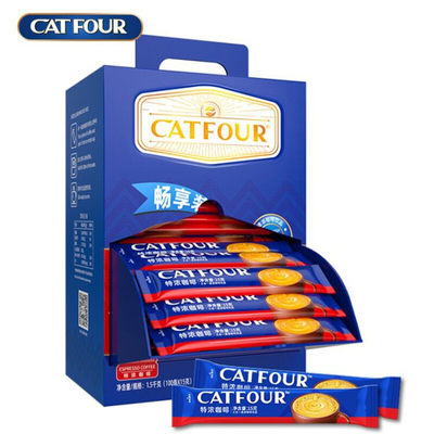 catfour特浓咖啡速溶咖啡粉（新老包装随机发