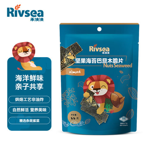禾泱泱（Rivsea）宝宝零食坚果海苔巴旦木脆片非油炸磨牙1包