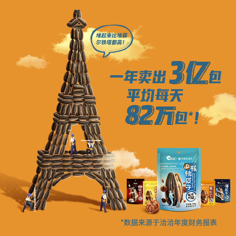 洽洽山核桃瓜子108g*1袋洽洽每日坚果炒货葵花籽团购休闲零食小