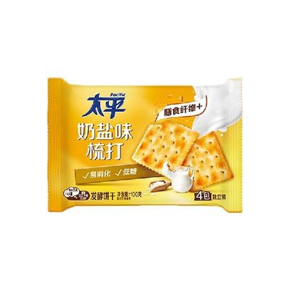 太平苏打饼干低糖酵母奶盐味松脆梳打易消化含膳食纤维100g