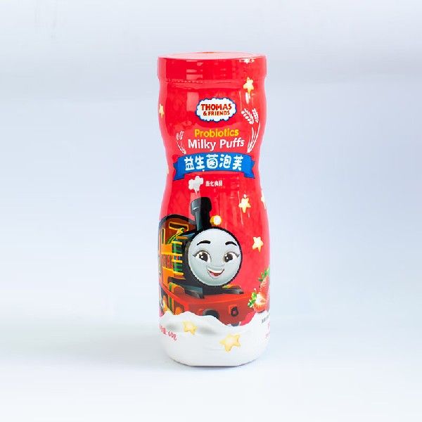 小火车Thomas星星泡芙托马斯益生菌宝宝零食儿童磨牙棒饼干草莓