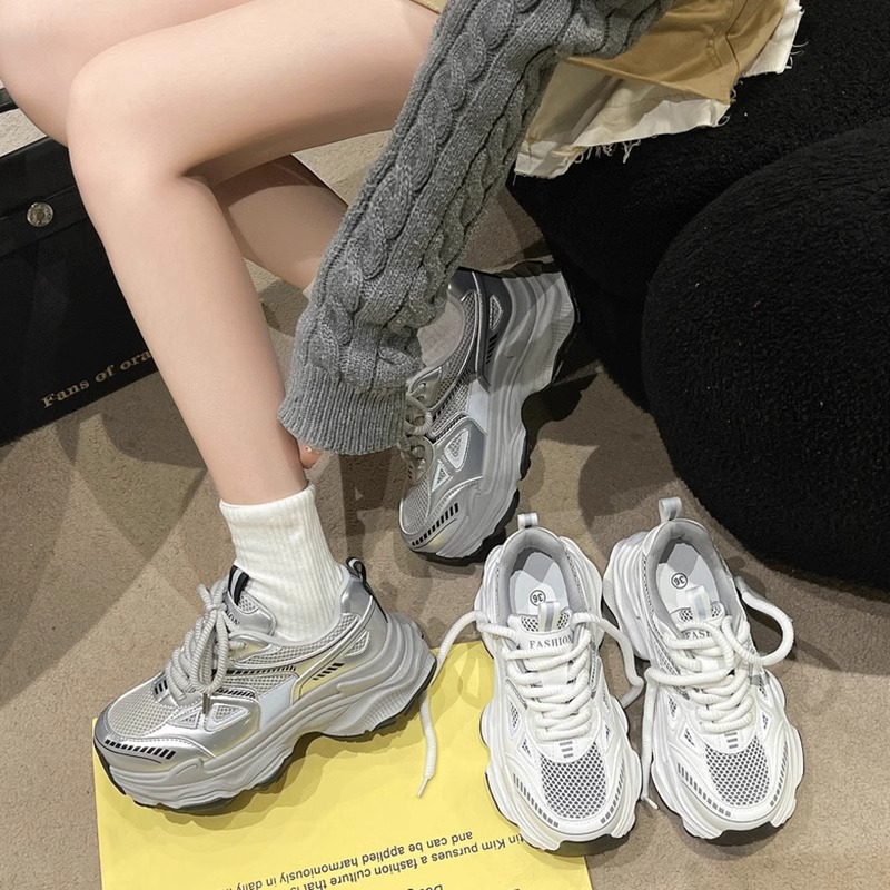 青岛福客来鞋业代工厂特价清仓老爹鞋女2025春夏季新款爆款厚底增