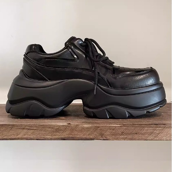 青岛福客来女鞋断码清仓帅的~增高7CM方头老爹鞋男ins复古牛皮透,女鞋,老爹鞋,淘宝优惠券,粉丝福利购,淘宝优惠卷