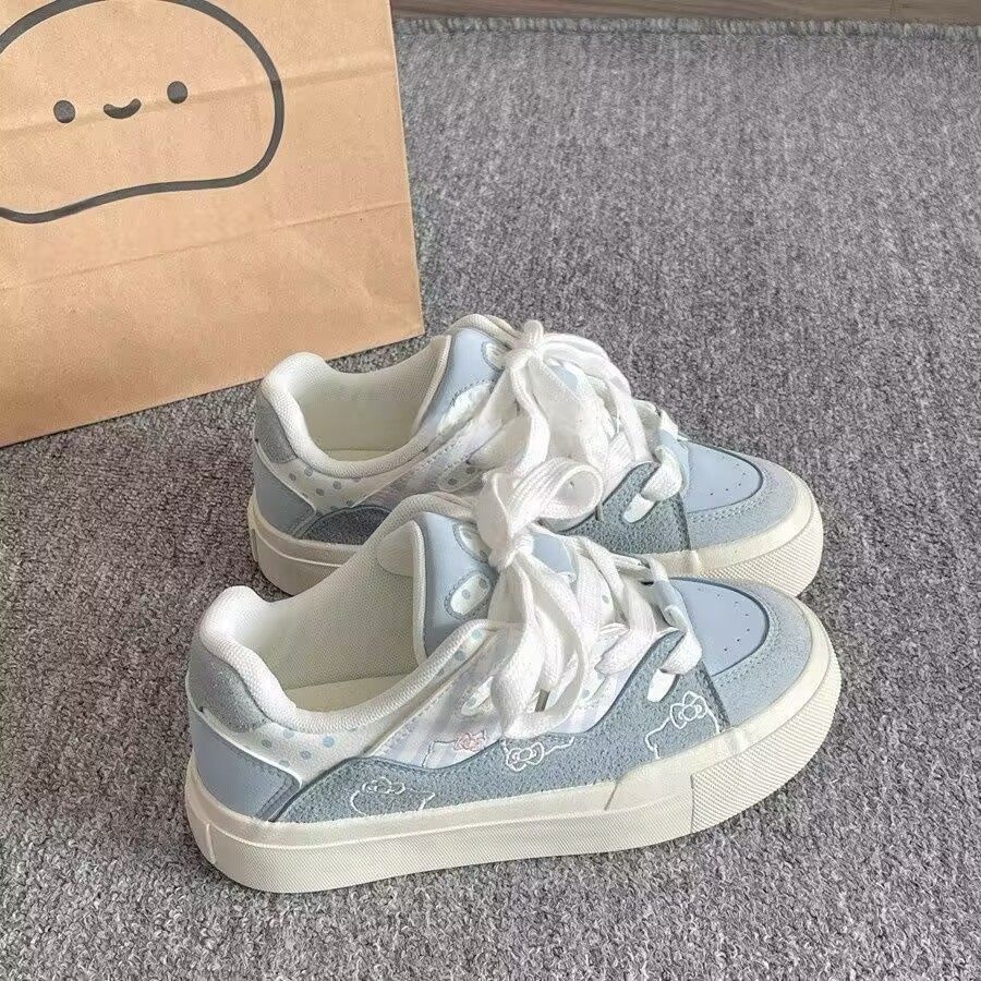 青岛福客来女鞋断码清仓韩版休闲板鞋女款2026春夏新款猫咪小众面