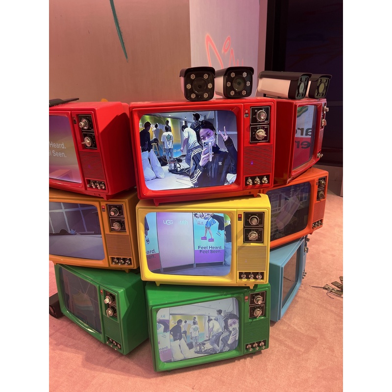 黑白电视机复古怀旧摆件