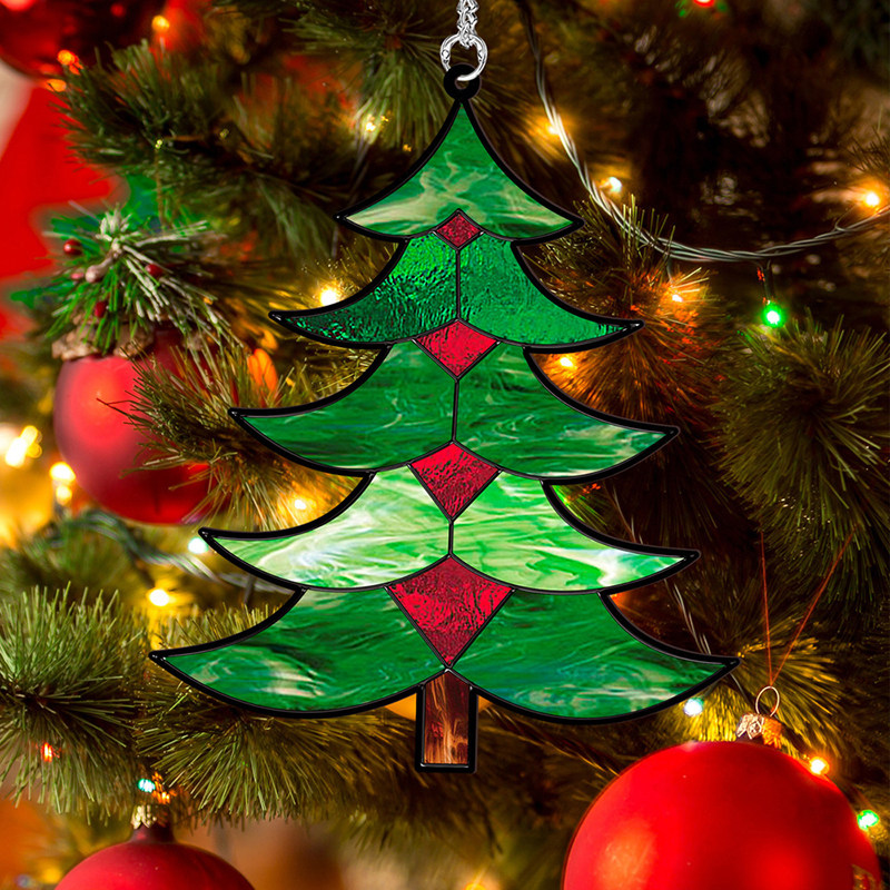 亚克力挂饰挂件圣诞节装饰双面图案挂牌圣诞树小挂件小吊饰装饰品