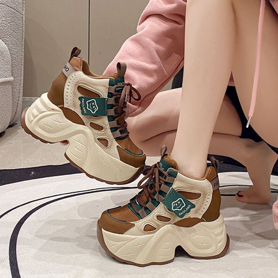 10cm内增高厚度高跟老爹鞋