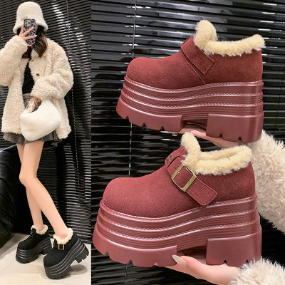 10cm内增高厚底加绒保暖勃肯棉鞋