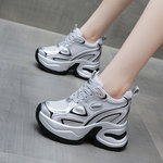 2026春季新款9cm内增高女鞋厚底小个子老爹鞋百搭透气运动休闲鞋